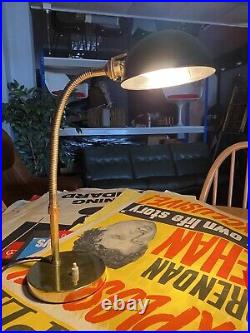 1930s Very Rare Fully Restored Vintage GEC Brass Desk Lamp Bauhaus