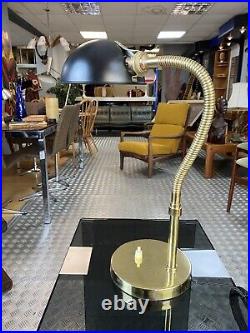 1930s Very Rare Fully Restored Vintage GEC Brass Desk Lamp Bauhaus