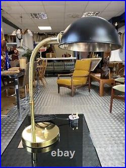 1930s Very Rare Fully Restored Vintage GEC Brass Desk Lamp Bauhaus