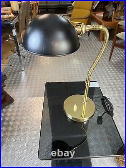 1930s Very Rare Fully Restored Vintage GEC Brass Desk Lamp Bauhaus