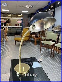 1930s Very Rare Fully Restored Vintage GEC Brass Desk Lamp Bauhaus