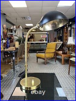 1930s Very Rare Fully Restored Vintage GEC Brass Desk Lamp Bauhaus