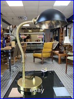 1930s Very Rare Fully Restored Vintage GEC Brass Desk Lamp Bauhaus