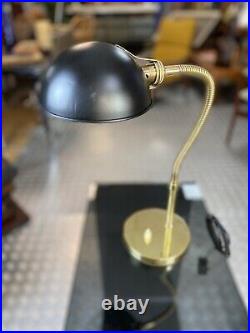 1930s Very Rare Fully Restored Vintage GEC Brass Desk Lamp Bauhaus