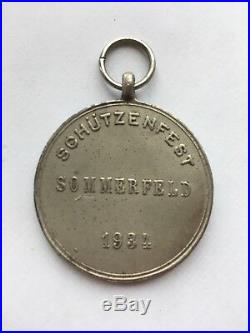 1934 Adolf Hitler Sommerfeld Shooting Festival Silvered Medal VERY RARE
