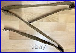 1941 Lee Enfield Rifle, Canvas & Rubber with brass ends Sling WW2, very Rare