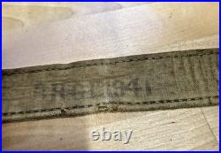 1941 Lee Enfield Rifle, Canvas & Rubber with brass ends Sling WW2, very Rare