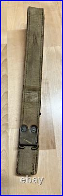 1941 Lee Enfield Rifle, Canvas & Rubber with brass ends Sling WW2, very Rare