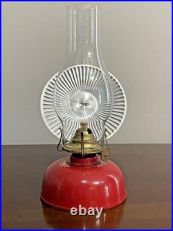 1945 Very Rare FARMOR Kerosene Small Red Emergency Oil Lamp, New Never Burned