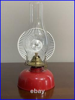 1945 Very Rare FARMOR Kerosene Small Red Emergency Oil Lamp, New Never Burned