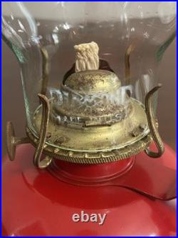 1945 Very Rare FARMOR Kerosene Small Red Emergency Oil Lamp, New Never Burned