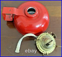 1945 Very Rare FARMOR Kerosene Small Red Emergency Oil Lamp, New Never Burned