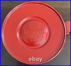1945 Very Rare FARMOR Kerosene Small Red Emergency Oil Lamp, New Never Burned