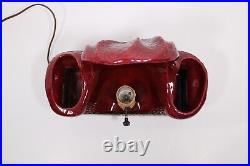 1950s TV LAMP PLANTER Red Rose WORKS Very Rare! Midcentury MCM