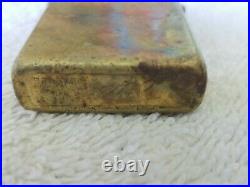 1960s or 70s VERY RARE RAW SOLID BRASS VINTAGE ZIPPO LIGHTER HTF UNIQUE tarnish