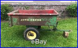 1964 John Deere 80 Brass Tag Dump Cart Lawn Trailer (rare! Very Low Serial #!)