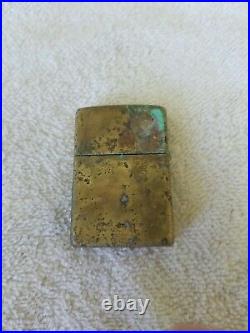 1969 VERY RARE RAW BRASS VINTAGE ZIPPO LIGHTER HTF NEVER USED UNIQUE Tarnished