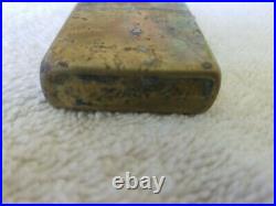 1969 VERY RARE RAW BRASS VINTAGE ZIPPO LIGHTER HTF NEVER USED UNIQUE Tarnished