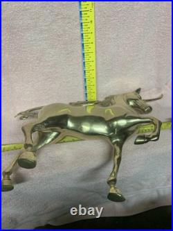 1970's Vintage Large Brass Unicorn Figurine Statue Animal Decor Very Rare 1970's Vintage Large Brass Unicorn Figurine Statue Animal Decor Very Rare