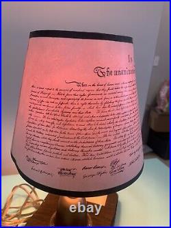 1976 Declaration of independence table lamp (Very Rare) 1976 200th Anniversary