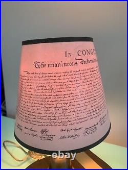 1976 Declaration of independence table lamp (Very Rare) 1976 200th Anniversary