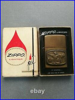 1976 Marlboro Cigarettes Cowboy Roper Solid Brass Zippo Lighter Mib Very Rare