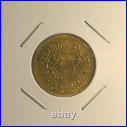 1977 Chuck E Cheese Token (101B) Brass 25mm Very Rare