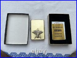 1992' Very Rare Marlboro Zippo Brass Lighterunusedno Personal Engraving