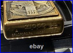 1999 Zippo Egyptian Vulture Treasures From Tomb Brass Lighter Very Rare