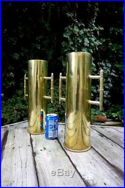 1WW XL PAIR TRENCH ART Brass Vase With Handle 1916 Hobby Very Rare Collector