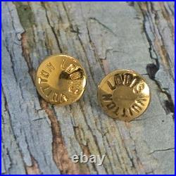 2 Pcs Auth Louis Vuitton Brass Rivets Polished, In Usable Condition, Very Rare