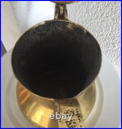 25 cm antique very rare RASLAN Dallah with signature brass 19th 1.100 gramm