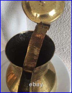 25 cm antique very rare RASLAN Dallah with signature brass 19th 1.100 gramm