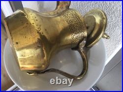 25 cm antique very rare RASLAN Dallah with signature brass 19th 1.100 gramm
