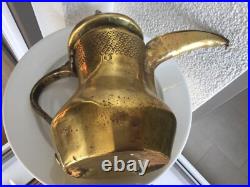25 cm antique very rare RASLAN Dallah with signature brass 19th 1.100 gramm