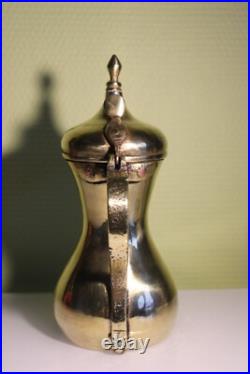 26 cm antique very rare RASLAN Dallah with signature brass 19th 1.010 gramm