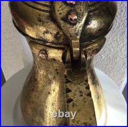 33 cm antique very rare RASLAN Dallah with Hallmark brass 19th 1.950 grams