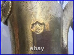 35 cm antique very rare RASLAN Dallah with Hallmark brass 19th 1.400 gramm