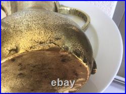 35 cm antique very rare RASLAN Dallah with Hallmark brass 19th 1.400 gramm