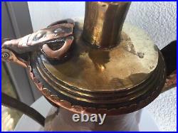 37 cm Dallah copper brass 2,1 kg antique very rare collectible old 19 century