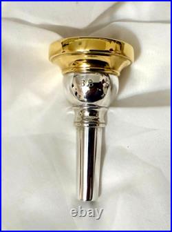 40s RUDY MUCK Bb TUBA mthp Eb shank GOLD RIM/CUP. VERY RARE! 30mm med deep