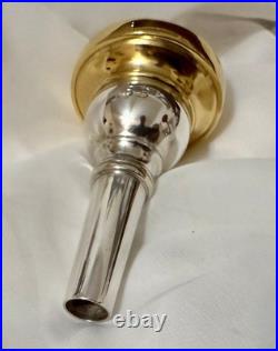 40s RUDY MUCK Bb TUBA mthp Eb shank GOLD RIM/CUP. VERY RARE! 30mm med deep