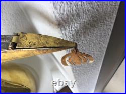 44 cm Big Dallah brass antique with signature VERY OLD and RARE 2,5 kg