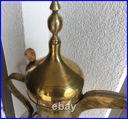 44 cm Big Dallah brass antique with signature VERY OLD and RARE 2,5 kg
