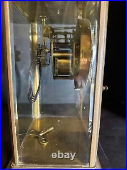 A. D. Mougin Very Rare France Antique Mantle Clock In Brass With Chim