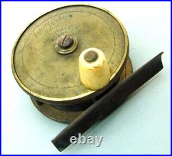 A Rare Very Early Vintage Eaton & Deller Brass 2.5 Inch Reel (1006)