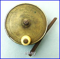 A Rare Very Early Vintage Eaton & Deller Brass 2.5 Inch Reel (1006)