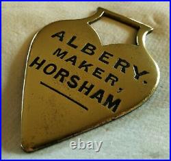 A Very Rare Antique Cast Horse Brass Albery Maker Horsham