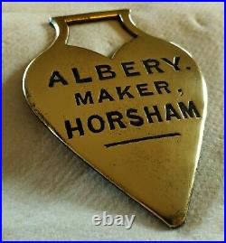 A Very Rare Antique Cast Horse Brass Albery Maker Horsham