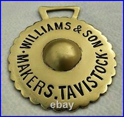 A Very Rare Antique Cast Horse Brass Williams & Son Makers Tavistock